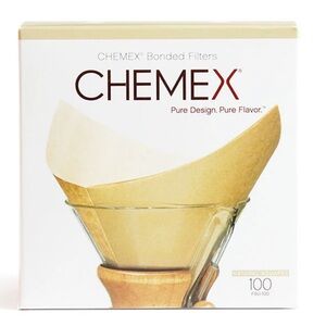 Chemex Bonded Coffee Filters. A box of 100 filters.